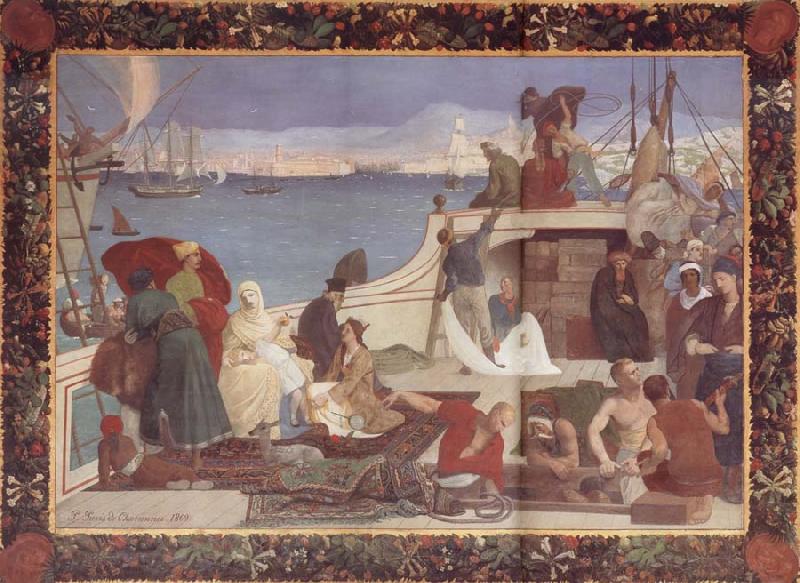 Pierre Puvis de Chavannes Marseilles,Gateway to the Orient Norge oil painting art